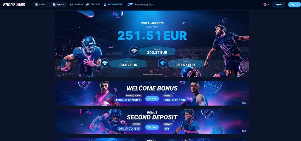 Boomerang Bet kampagne tilbud